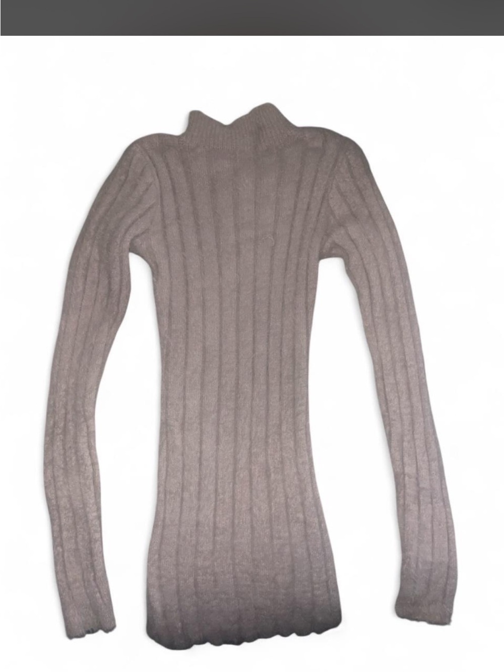 Ribbed Mock Neck Women's Sweater Dress